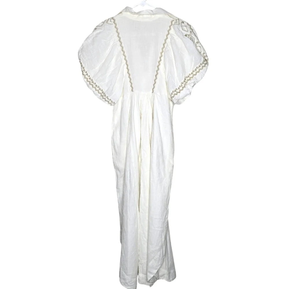 Free People Samantha Shirtdress in Ivory Combo Size XS - Picture 4 of 15
